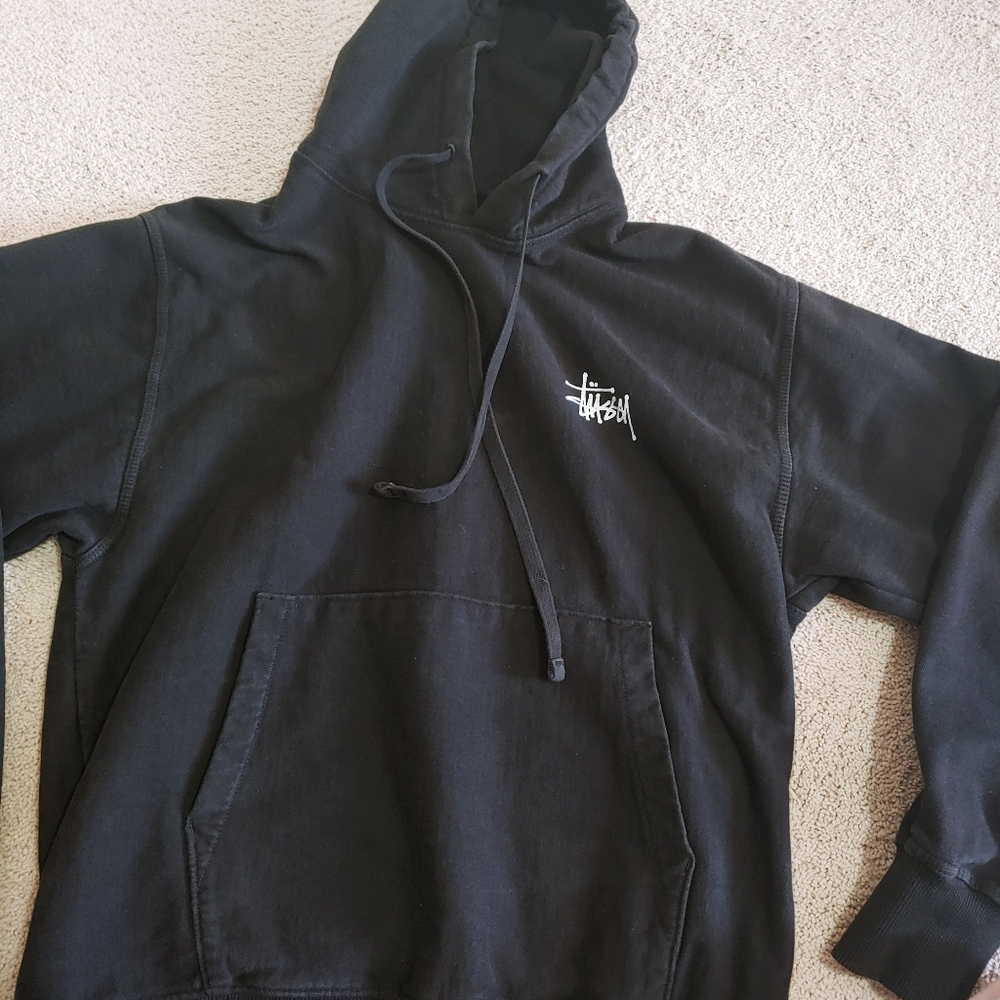 Stussy Black Hoodie Sweater for Men